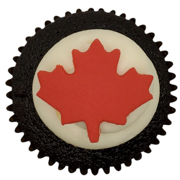 Toronto Cupcakes Canada Day cupcake top view