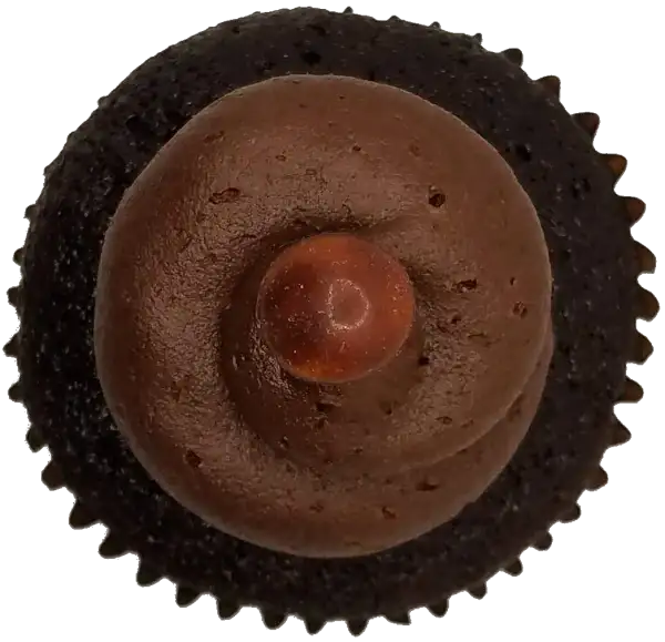 Top view of Chocolate Chocolate cupcake