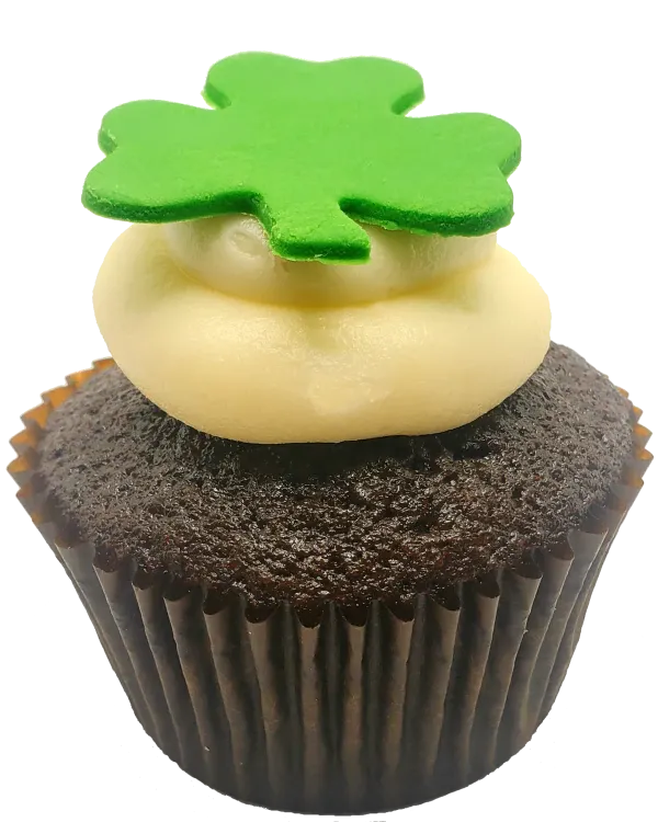 Toronto Cupcakes St Patty's Day - Chocolate or Vanilla cupcake with green or vanilla frosting topped with a shamrock