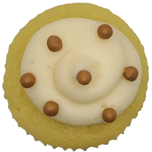 Top view of Vanilla Caramel cupcake