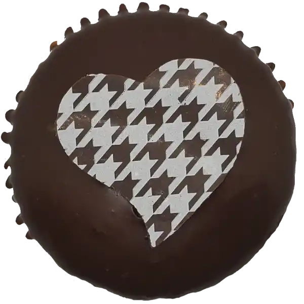 Top view of Vanilla Chocolate Ganache cupcake